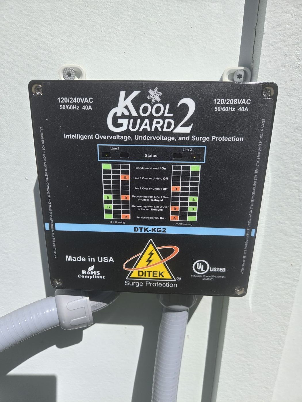 DITEK KoolGuard surge protector for heat pump system